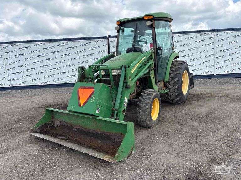2010 John Deere 4720 58HP 4WD Utility Loader Tractor w/ Titan Aerator