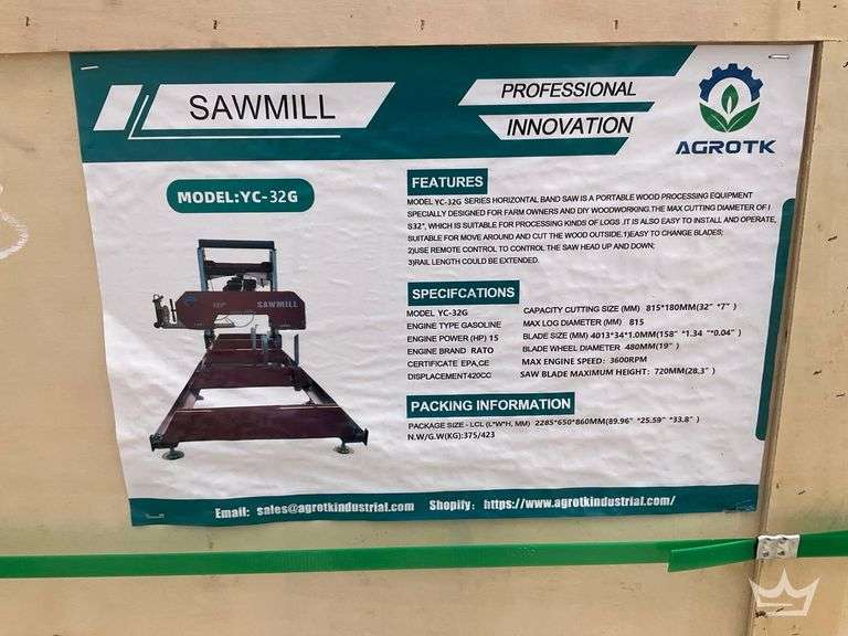 2026 AGROTK YC-32G Horizontal Band Saw Machine