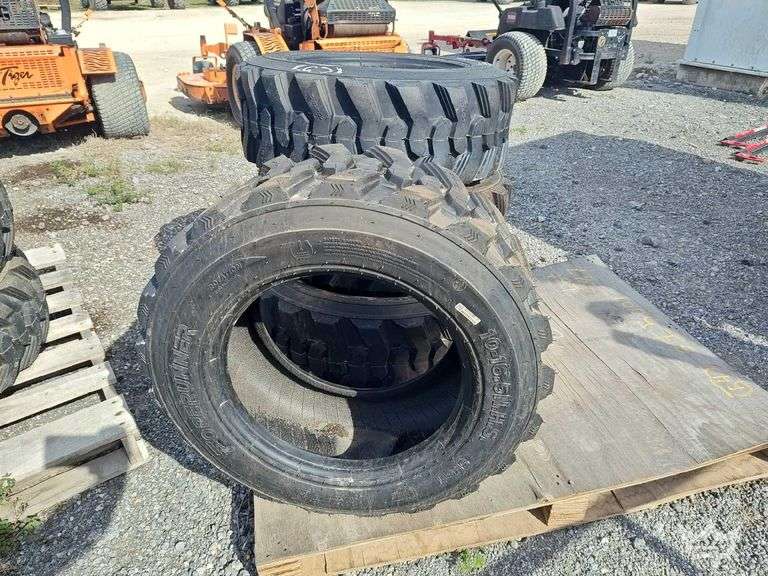 Set of 4 Unused 10-16.5N.H.S. ForeRunner Skid Steer Tires