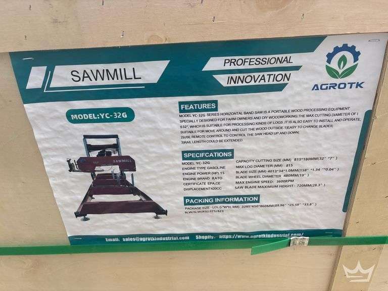 2026 AGROTK YC-32G Horizontal Band Saw Machine