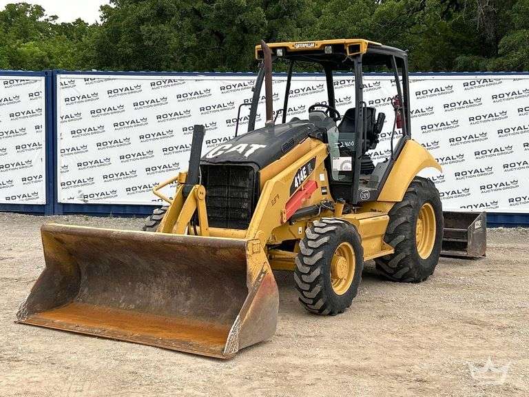 2007 Caterpillar 414E 4x4 Front Loader Utility Tractor with Box Blade