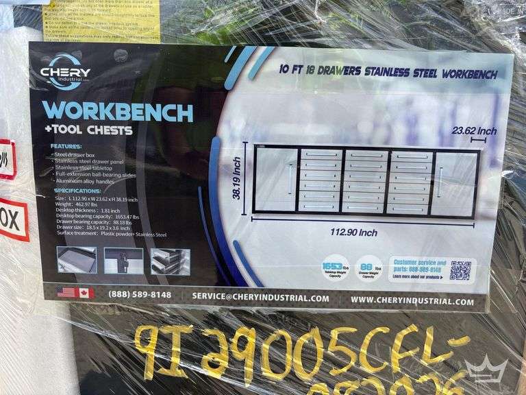 2026 Chery Industrial 10ft. 18 Drawer Workbench