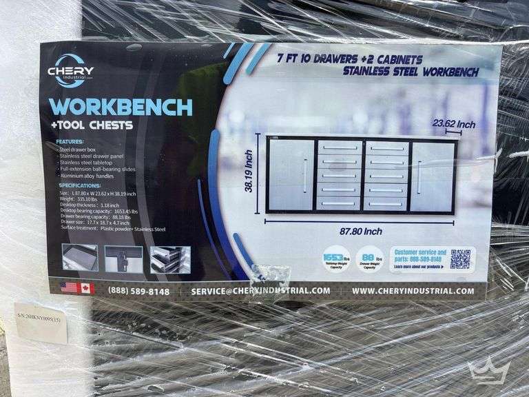 2026 Chery Industrial 7ft. 10 Drawer Workbench