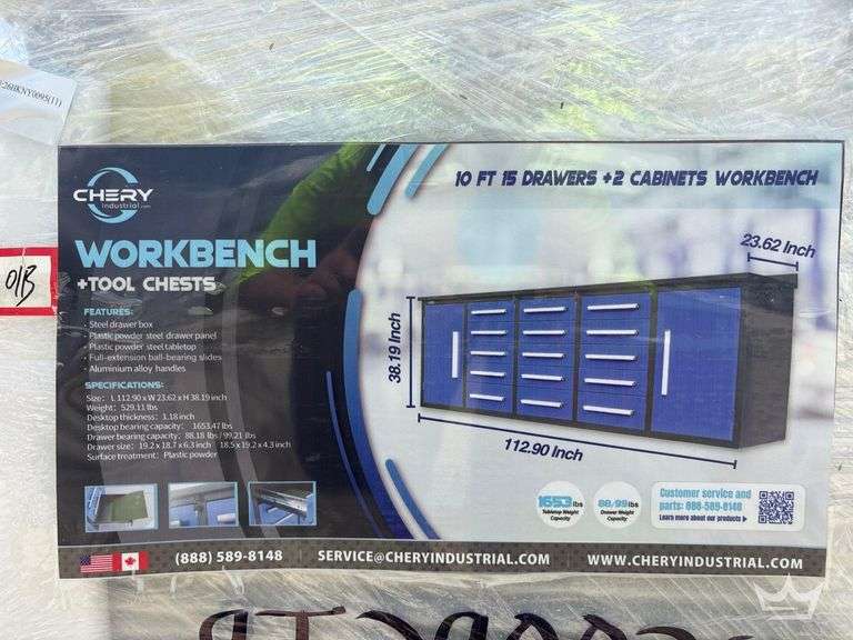 2026 Chery Industrial 10ft. 15 Drawer Workbench