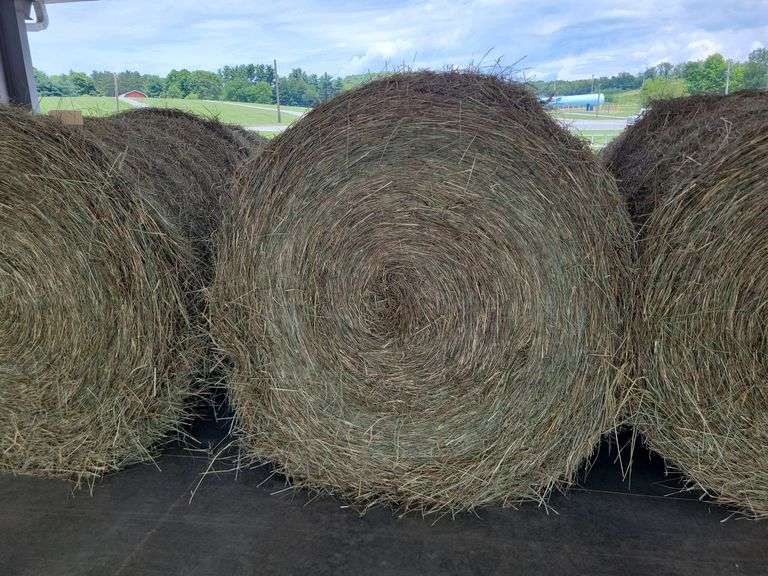 2 Round Bales 1st Mix (4x5) Stored Inside