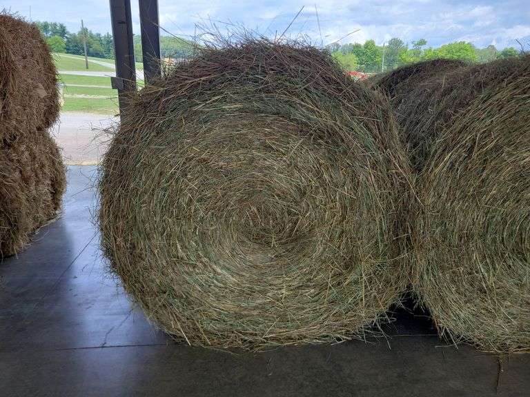 2 Round Bales 1st Mix (4x5) Stored Inside
