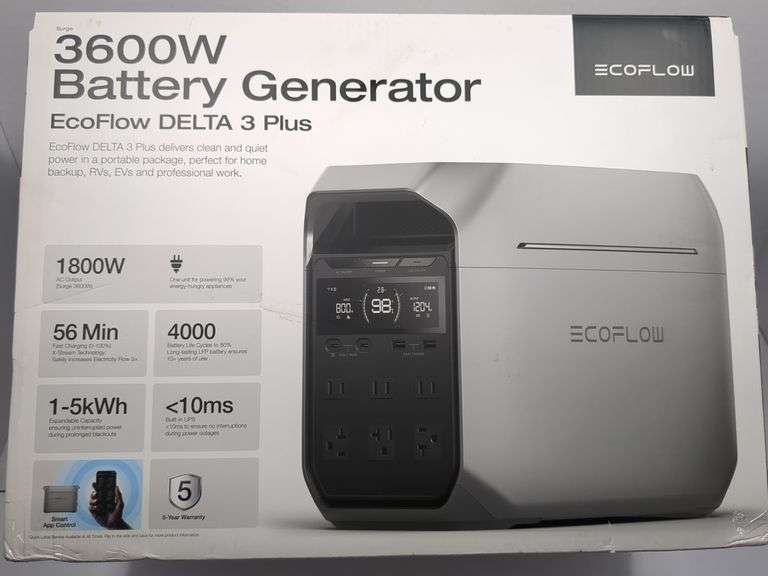 ECOFLOW 3600 WATT BATTERY GENERATOR