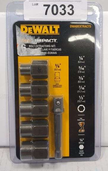 DEWALT 6 PC. BOLT EXTRACTOR SET