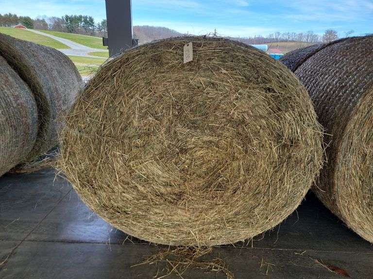 2 Round Bales 1st Grass (4x5) Stored Inside