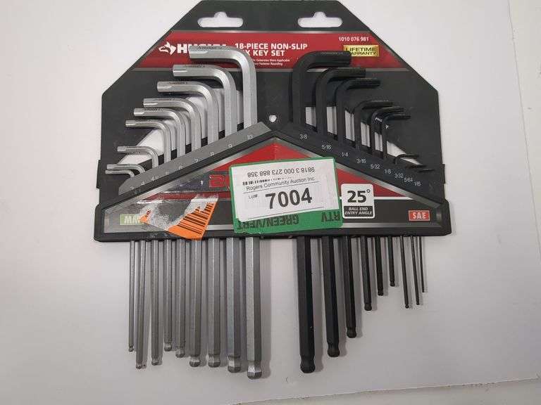 18 PC. HUSKY HEX KEY SET