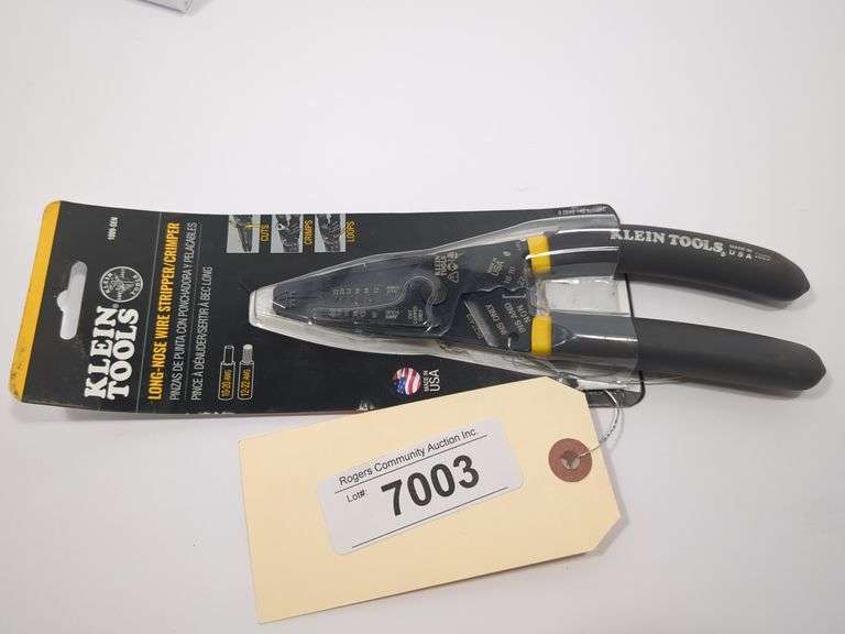 KLEIN LONG NOSE WIRE STRIPPER/CRIMPER