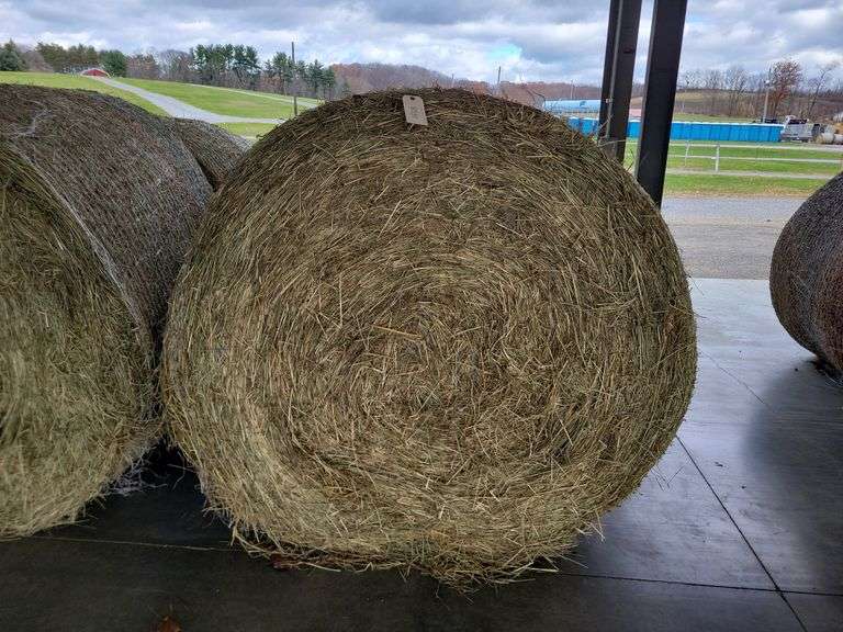 2 Round Bales 1st Grass (4x5) Stored Inside