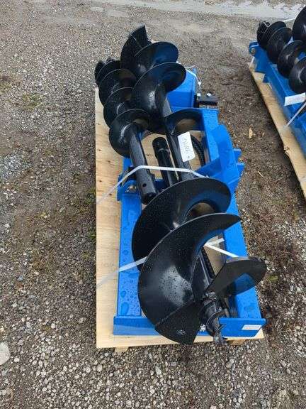 GIYI Skid Steer Auger attachment 8,12, and 16 inch bits