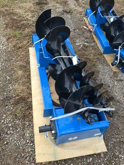 GIYI Skid Steer Auger attachment 8,12, and 16 inch bits