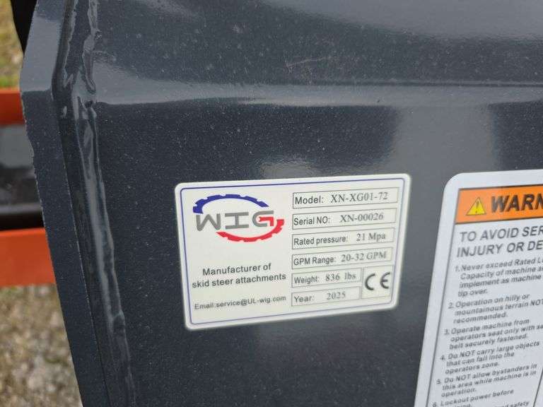WIG HD Skid Loader 72" Tiller