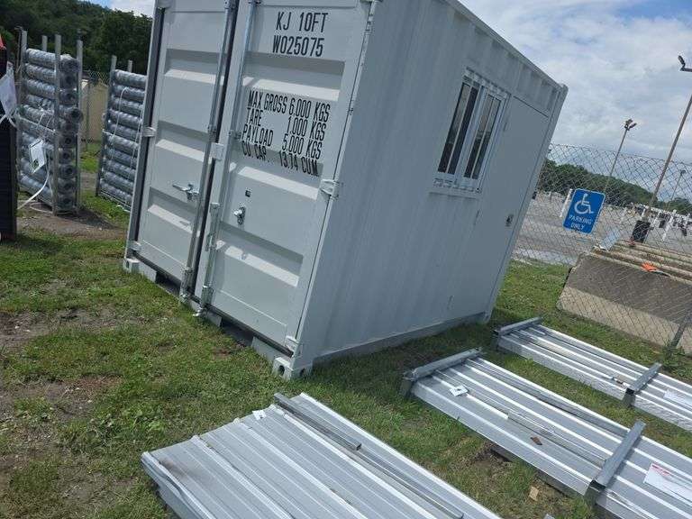 10' Portable Office / Storage Container w/ Man Door & Window