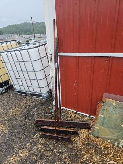 3 Wooden Push Brooms