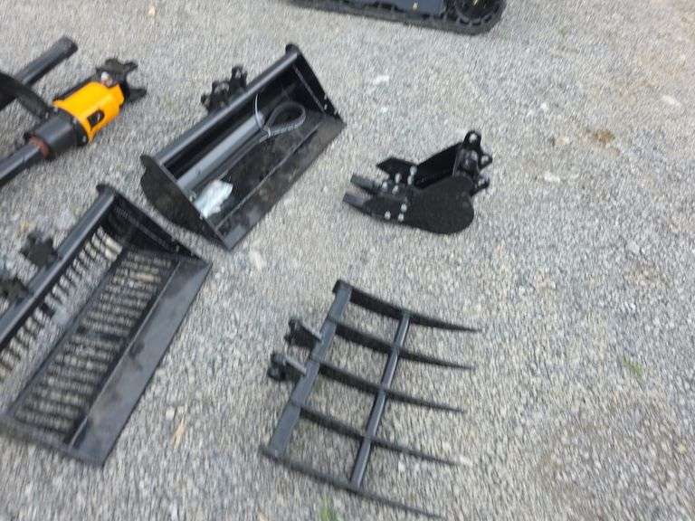 10pc Mini Excavator Attachment Set