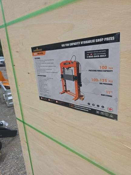 Wolverine 10 Ton Shop Press