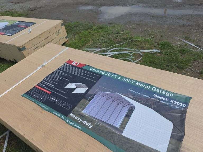 KJ  20 FT x 30FT Metal Garage