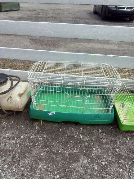Green Bottom Rabbit Cage