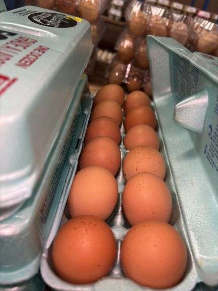 2 Doz Xlarge Brown Eating Eggs - Unwashed