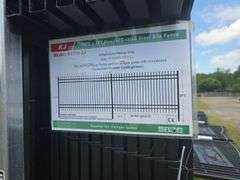 KJ 10FT x 7FT Powder  Coated Steel Site Fence
