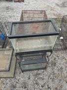 2 - 10 Gal Fish Tanks w/ Stand & Lids