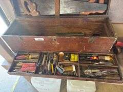 Vintage Carpenters Tool Box w/ Tools