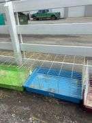 Blue Bottom Rabbit Cage