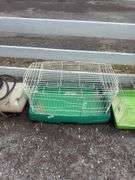 Green Bottom Rabbit Cage