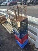 5 Milk Crates - 1 Metal - 4 Plastic