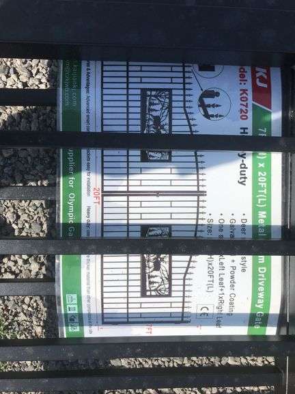KJ 20' Driveway Gates w/ Deer Scene