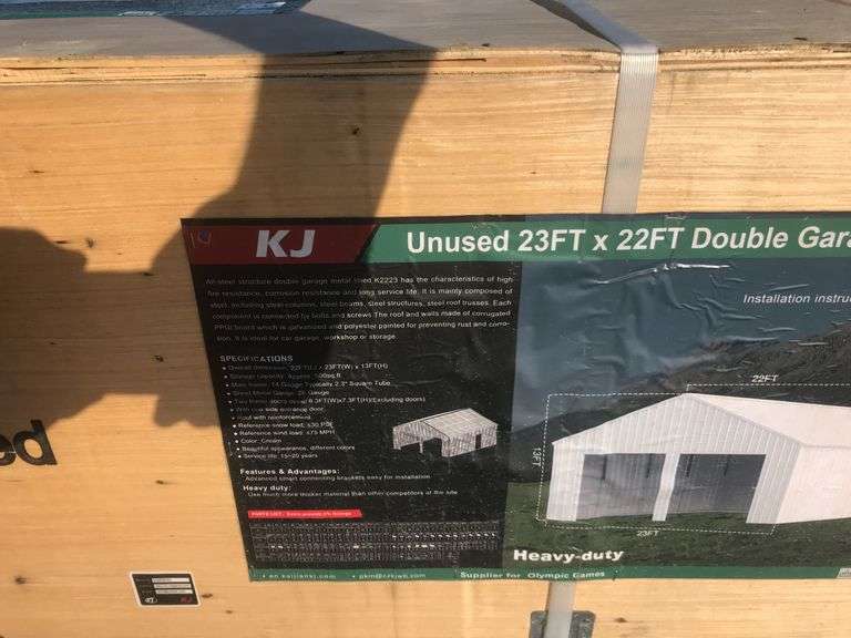KJ 23ftx22ft Double Garage Metal shed