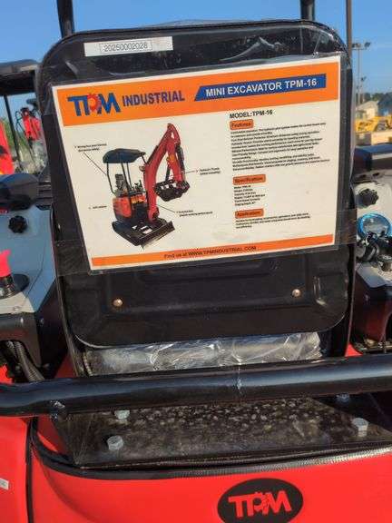 TPM 16 Mini Excavator w/ Pilot Controls, Hyd. Thumb & Blade