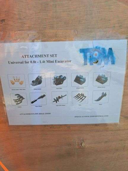 TPM 10pc Excavator Attachment Set