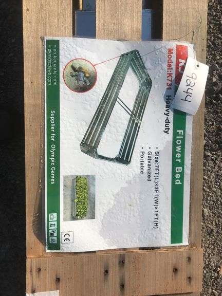 KJ  7' x 3' x 1' Flower Bed - Galvanized
