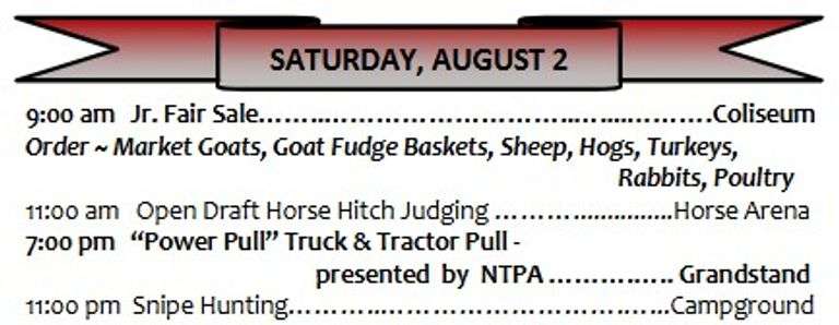 SATURDAY, AUGUST 2