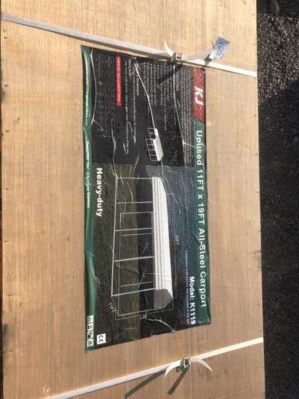 KJ 11FTx19FT All-Steel Carport
