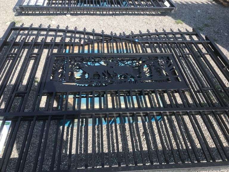 KJ 20' Driveway Gates w/ Deer Scene