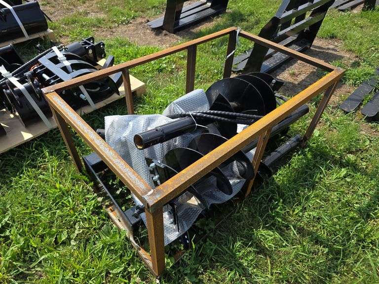 CFG Skid Loader Auger Attachment w/ 6", 12" & 14" Bits
