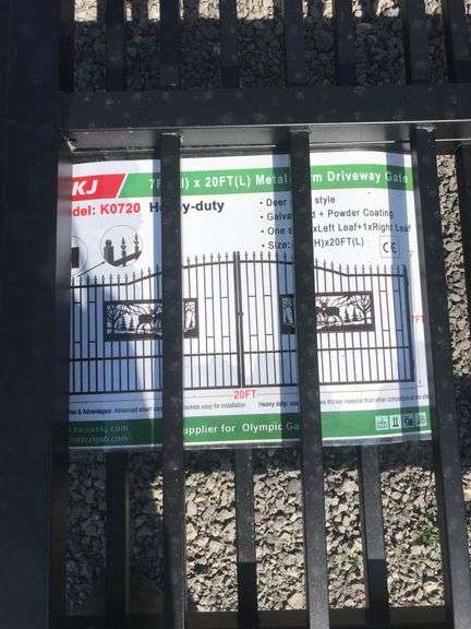 KJ 20' Driveway Gates w/ Deer Scene