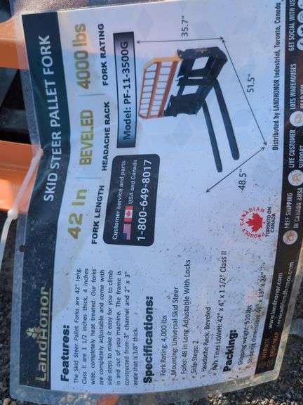 Landhonor Pallet Forks - 4,000lb