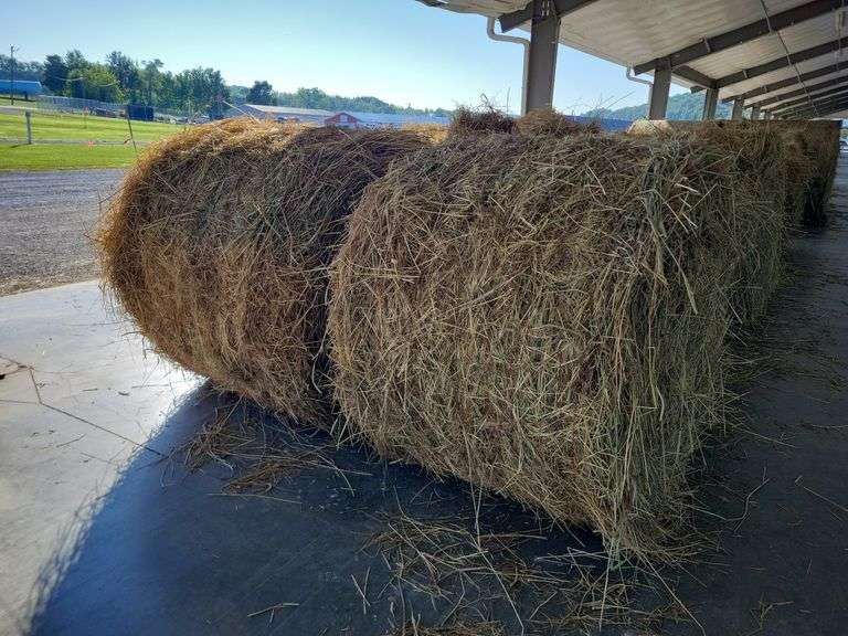 2 Round Bales 1st Mix Grass (4x4) Stored inside (2024)