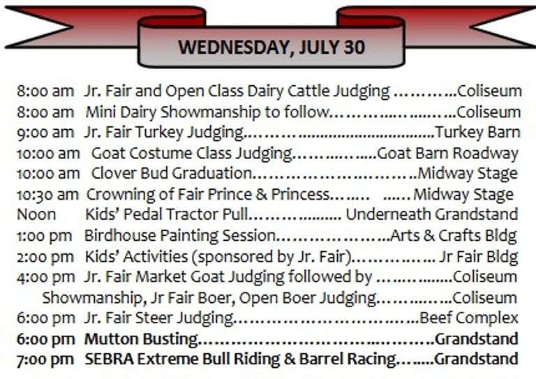 WEDNESDAY, JULY 30