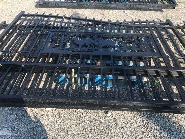 KJ 20' Driveway Gates w/ Deer Scene