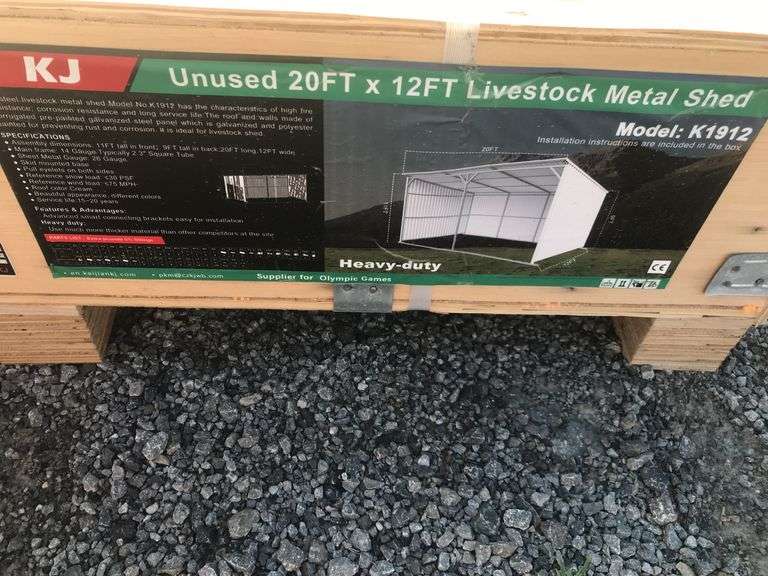 KJ  20FTx12FT Livestock Metal Shed