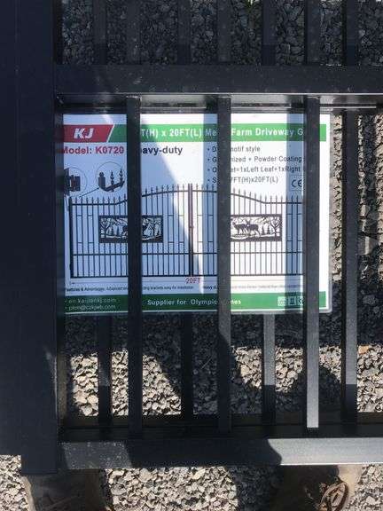 KJ 20' Driveway Gates w/ Deer Scene