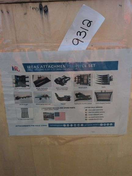 IR 10pc Mini Excavator Attachment Set