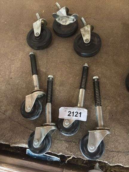 Set of 4 - 2" Castors & 3 Misc Castors